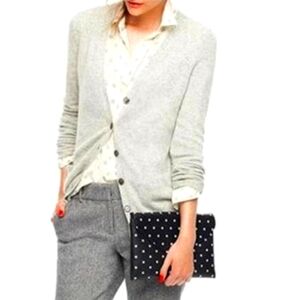 J.Crew INVITATION CLUTCH BAG POLKA DOT BLACK CHAIN SHOULDER BAG